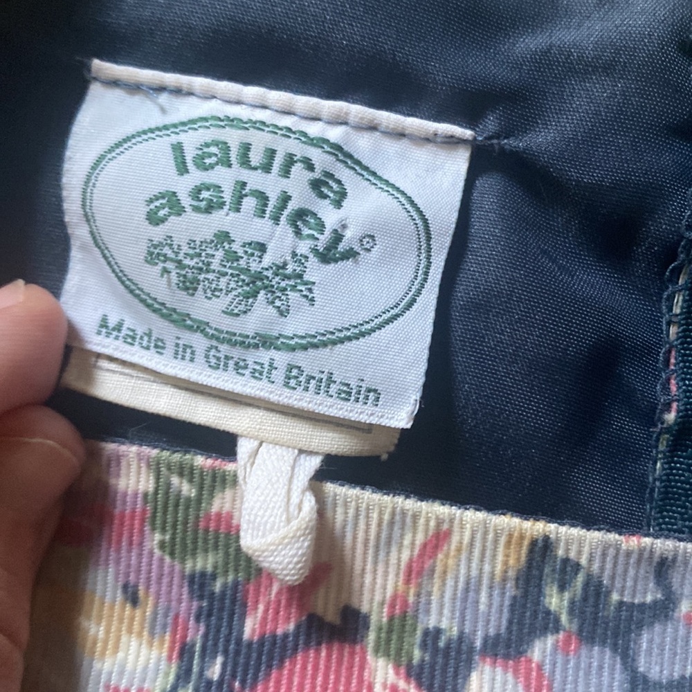 Vintage Laura Ashley Floral Corduroy Dress 1980s 90s - Picture 5 of 12